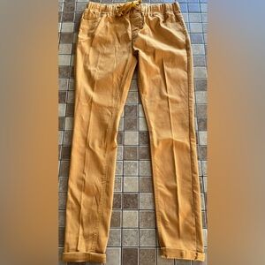 Women's Roma Studio Mustard Skinny Roll Cuff Pants XL